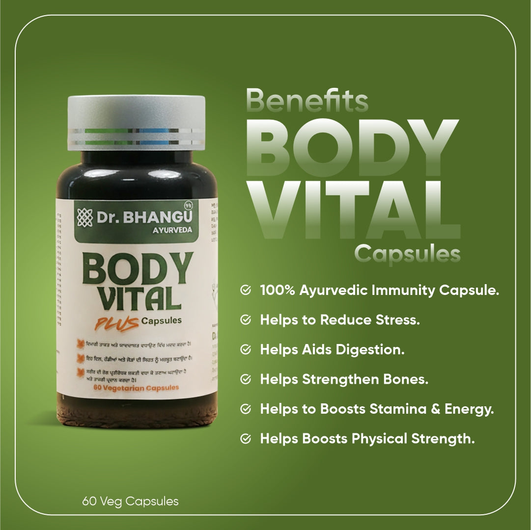 Body Vital Plus Capsules - Natural Energy, Stamina & Immunity Booster