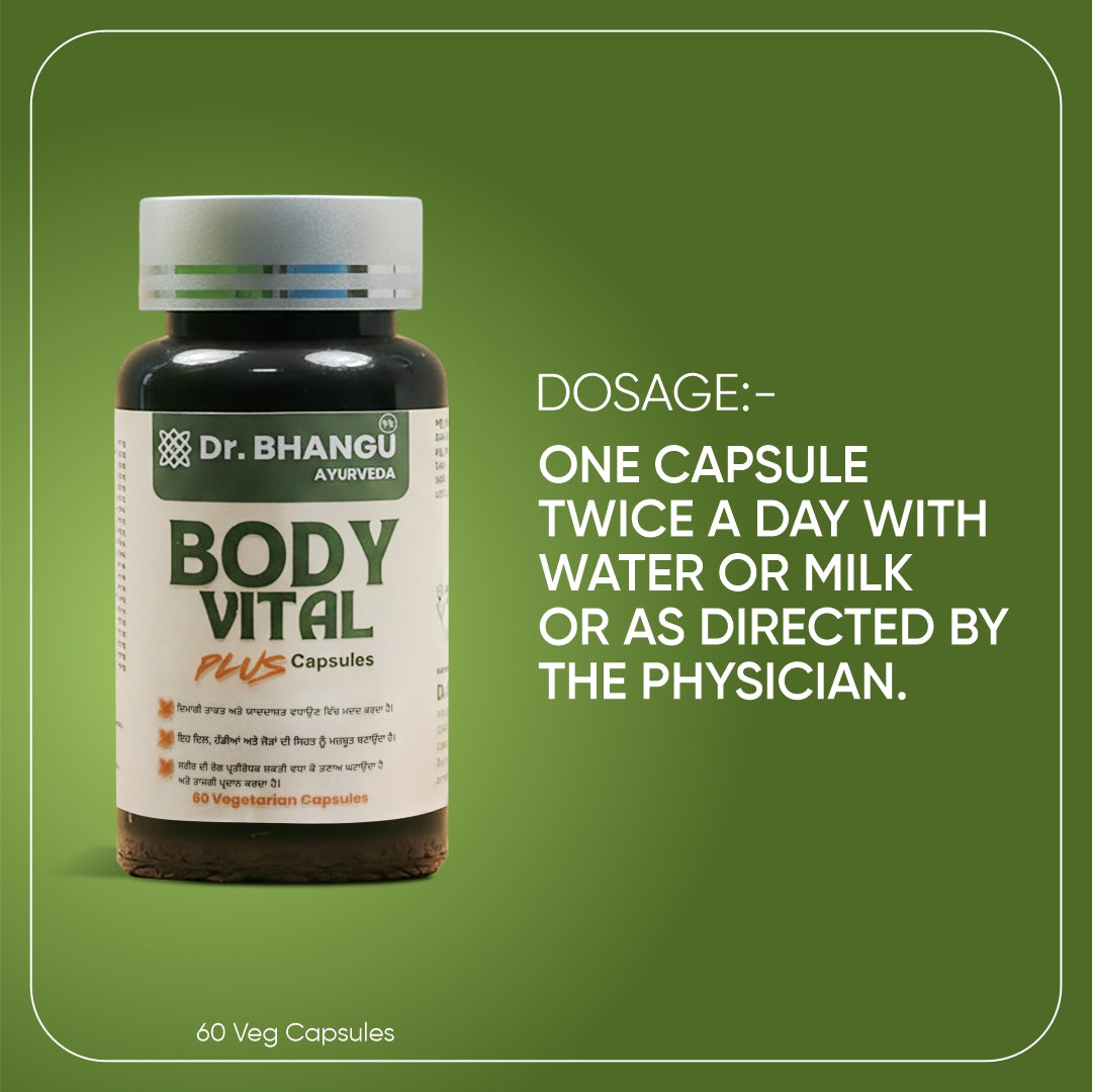 Body Vital Plus Capsules - Natural Energy, Stamina & Immunity Booster