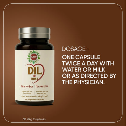 Dil Ka Dost – Ayurvedic Heart Health & Blood Circulation Support Capsules (60 Veg Capsules)