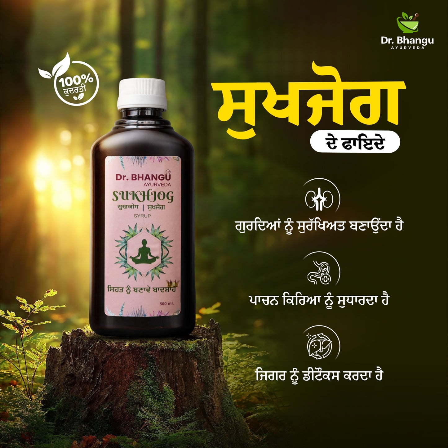 Sukhjog Herbal Syrup – Natural Care for Liver, Kidney & Intestine