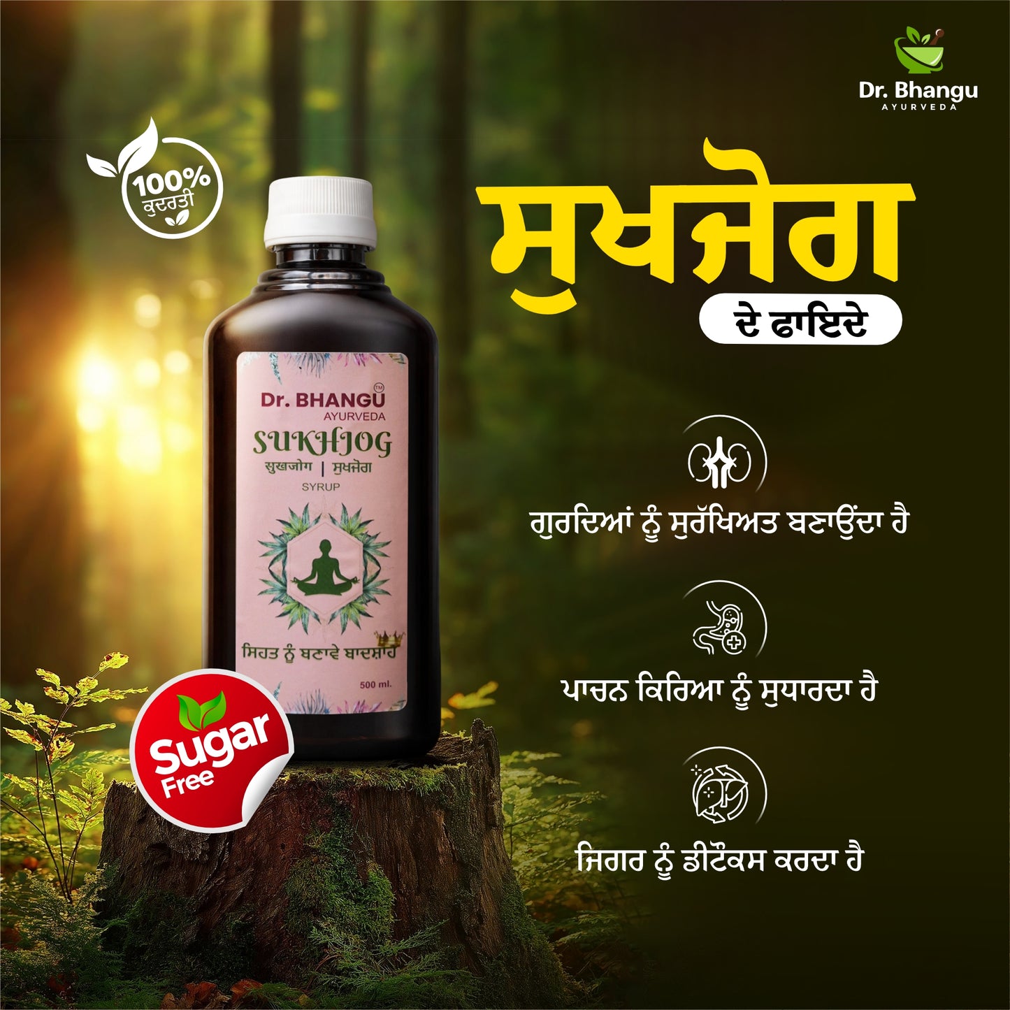 Sukhjog Herbal Syrup – Natural Care for Liver, Kidney & Intestine-Sugar Free